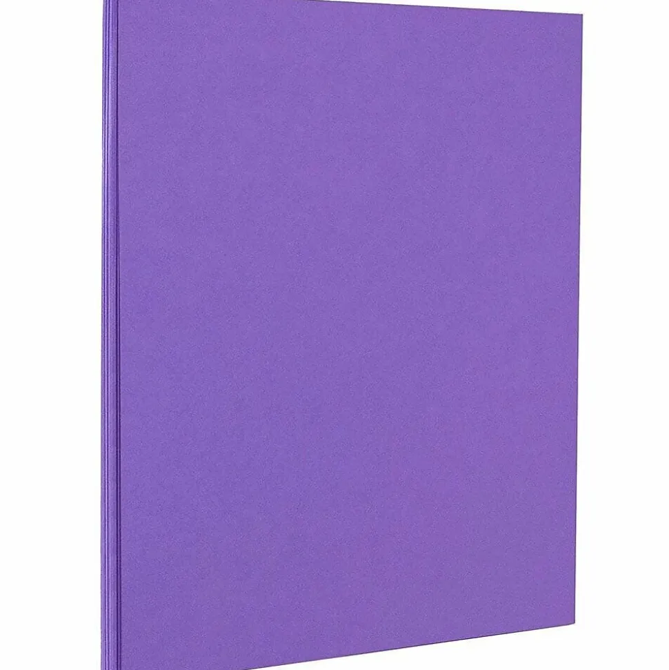 JAM PAPER 8.5" x 11" Color Cardstock, 65lb, Violet, 100/pack (102426G)