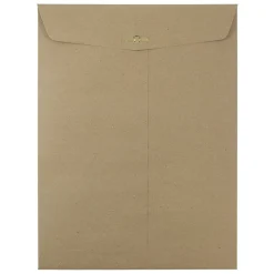 JAM Paper 9 x 12 Kraft Open End Catalog Envelopes with Clasp Closure, Brown Kraft Paper Bag, 10/Pack (563120849A)