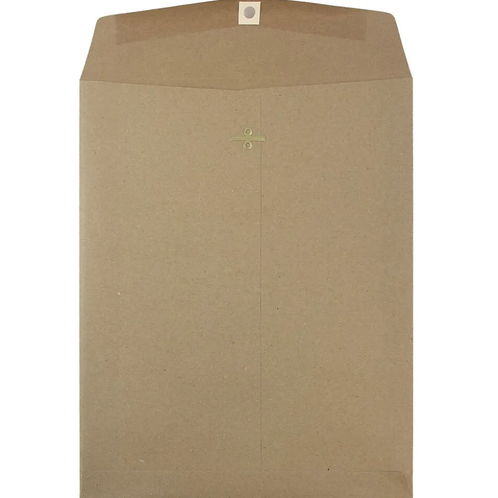 JAM Paper 10 x 13 Kraft Open End Catalog Envelopes with Clasp Closure, Brown Kraft Paper Bag, 100/Pack (563120854B)