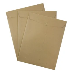 JAM Paper 10 x 13 Kraft Open End Catalog Envelopes with Clasp Closure, Brown Kraft Paper Bag, 100/Pack (563120854B)
