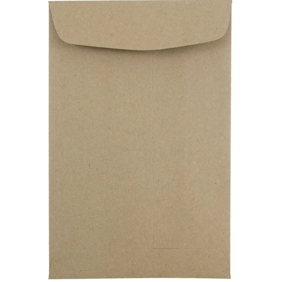 JAM Paper 6 x 9 Kraft Open End Catalog Envelopes, Brown Kraft Paper Bag, 100/Pack (51286524)