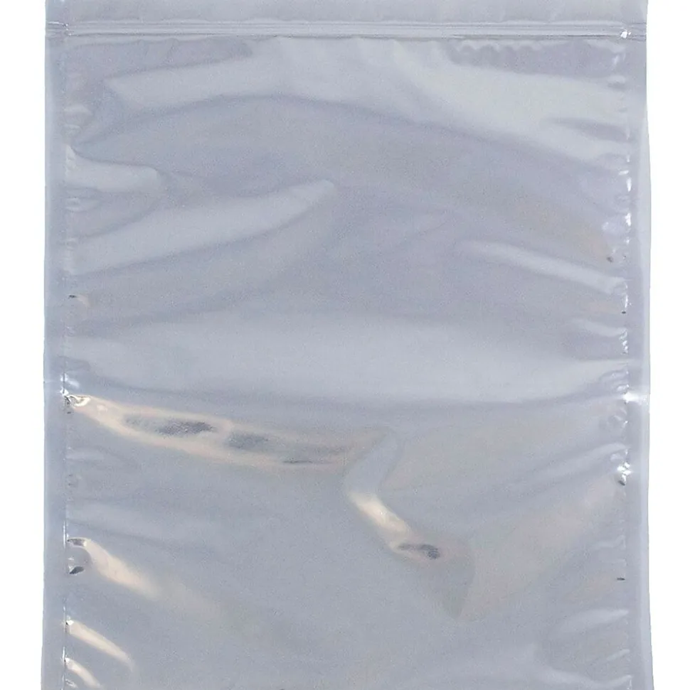JAM Paper 9 x 12 Open End Catalog Foil Envelopes with Zip Closure, Clear, 100/Pack (300912A58A3B)