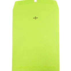 JAM Paper 10 x 13 Open End Catalog Colored Envelopes with Clasp Closure, Ultra Lime Green, 50/Pack (v0128186i)