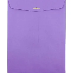 JAM Paper 10 x 13 Open End Catalog Colored Envelopes with Clasp Closure, Violet Purple Recycled, 25/Pack (v0128182a)