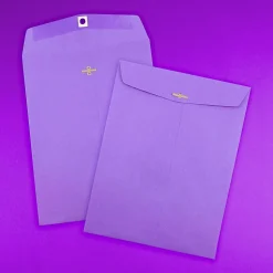 JAM Paper 10 x 13 Open End Catalog Colored Envelopes with Clasp Closure, Violet Purple Recycled, 25/Pack (v0128182a)