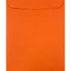 JAM Paper 9 x 12 Open End Catalog Colored Envelopes, Orange Recycled, 50/Pack (80410i)