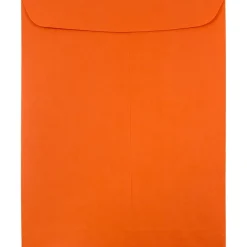 JAM Paper 9 x 12 Open End Catalog Colored Envelopes, Orange Recycled, 50/Pack (80410i)