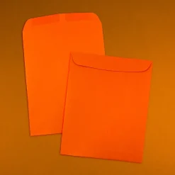 JAM Paper 9 x 12 Open End Catalog Colored Envelopes, Orange Recycled, 50/Pack (80410i)