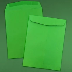 JAM Paper 9 x 12 Open End Catalog Colored Envelopes, Green Recycled, 50/Pack (80402i)