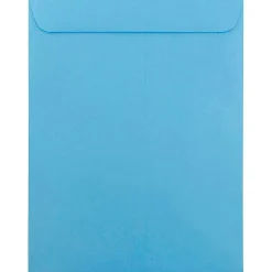JAM Paper 10 x 13 Open End Catalog Colored Envelopes, Blue Recycled, 25/Pack (87725a)