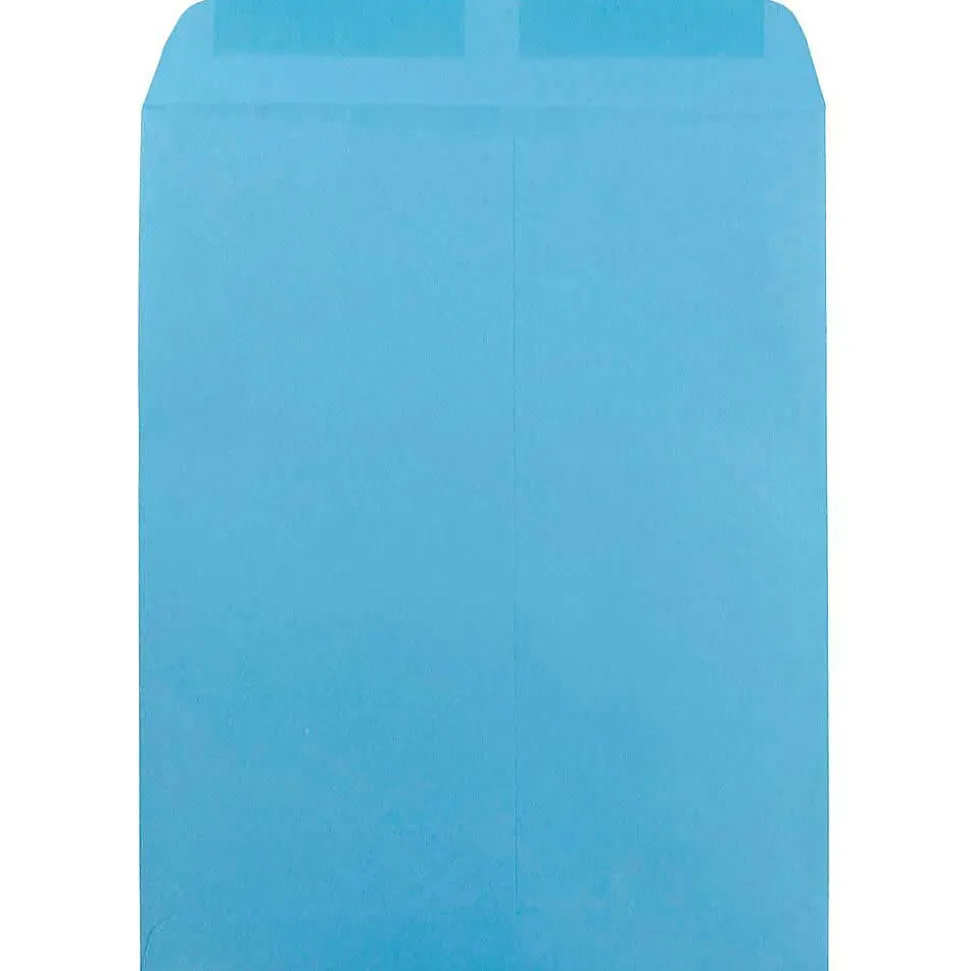 JAM Paper 10 x 13 Open End Catalog Colored Envelopes, Blue Recycled, 50/Pack (87725i)