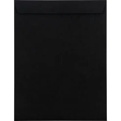 JAM Paper 10" x 13" Open End Catalog Envelopes, Black, 25/Pack (87733a)