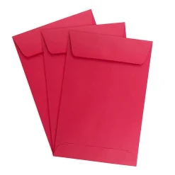 JAM Paper 6 x 9 Open End Catalog Colored Envelopes, Red Recycled, 50/Pack (v0128139i)