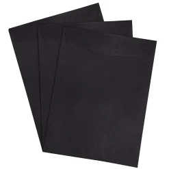 JAM Paper 9 x 12 Open End Catalog Envelopes, Black, 50/Pack (v01225i)