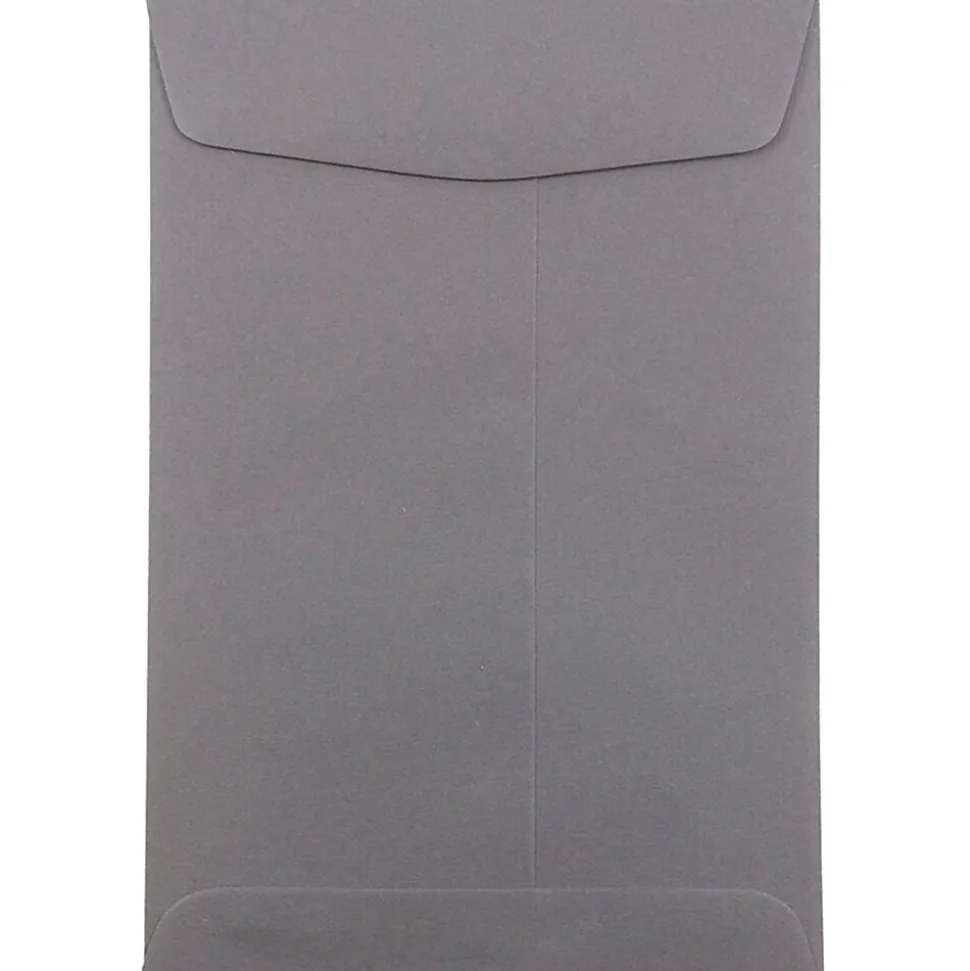JAM Paper 6 x 9 Open End Catalog Envelopes, Dark Grey, 50/Pack (51285796i)