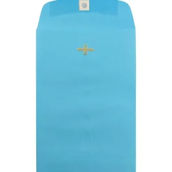JAM Paper® 6 x 9 Open End Catalog Colored Envelopes with Clasp Closure, Blue Recycled, 25/Pack (V0128123F)