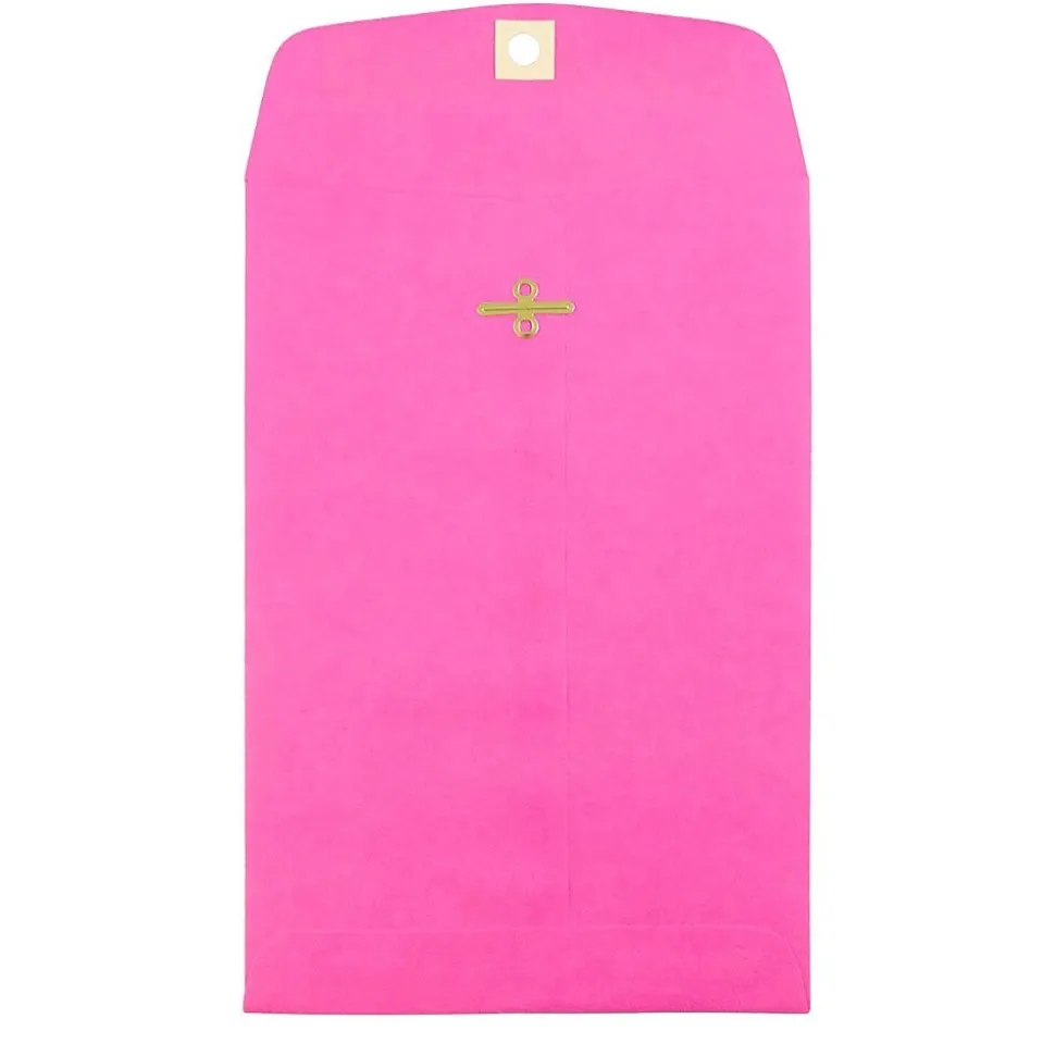 JAM Paper® 6 x 9 Open End Catalog Colored Envelopes with Clasp Closure, Ultra Fuchsia Pink, 25/Pack (900909024F)