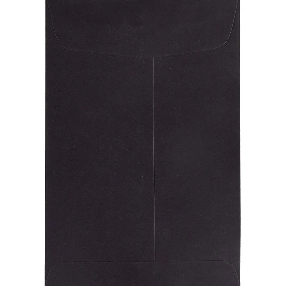 JAM Paper 6 x 9 Open End Catalog Envelopes, Black, 100/Pack (88095)