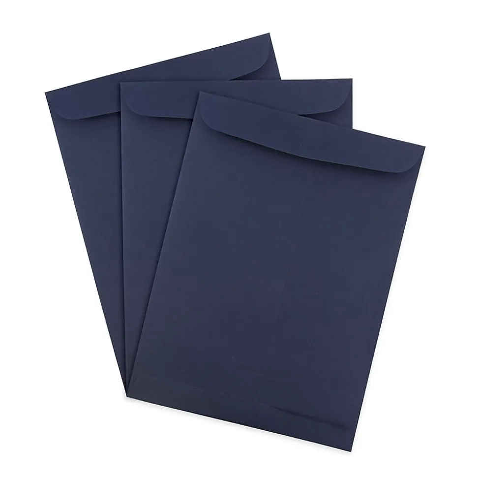 JAM Paper 9 x 12 Open End Catalog Envelopes, Navy Blue, 25/Pack (51287431)