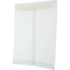 JAM Paper 9 x 12 Open End Catalog Translucent Vellum Envelopes, Clear, 100/Pack (2851376)