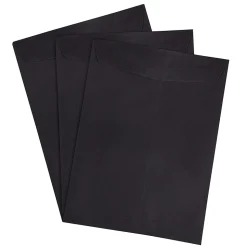 JAM Paper 9 x 12 Open End Catalog Envelopes, Black, 100/Pack (V01225)