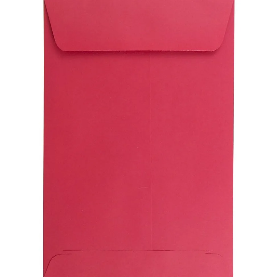 JAM Paper 6 x 9 Open End Catalog Colored Envelopes, Red Recycled, 25/Pack (v0128139a)