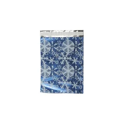 JAM Paper 9 x 12 Open End Catalog Foil Envelopes with Self-Adhesive Closure, Blue with White Snowflakes, 25/Pack (1333310)
