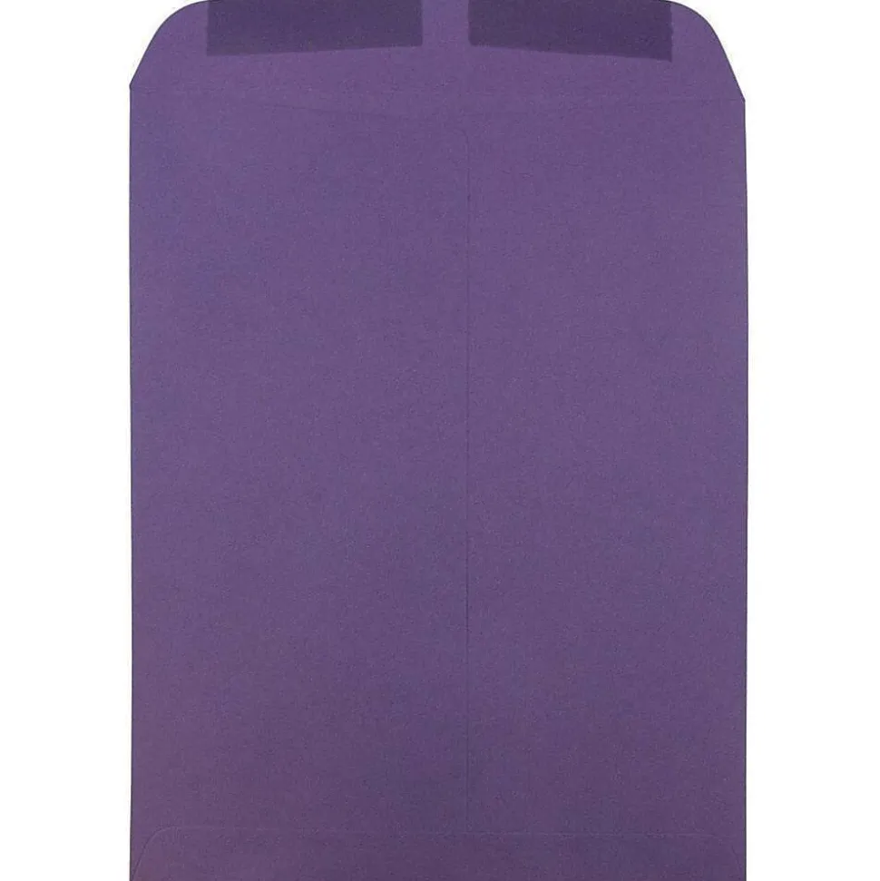 JAM Paper 9" x 12"" Open End Catalog Envelopes, Dark Purple, 10/Pack (51287430D)