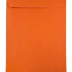 JAM Paper 10" x 13" Open End Catalog Colored Envelopes, Orange Recycled, 10/Pack (87766B)