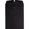 JAM Paper 9" x 12" Open End Catalog Envelopes with Clasp Closure, Black, 10/Pack (73854B)