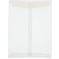 JAM Paper 9" x 12" Open End Catalog Translucent Vellum Envelopes, Clear, 10/Pack (2851376B)
