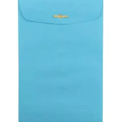 JAM Paper 6" x 9" Open End Catalog Colored Envelopes with Clasp Closure, Blue Recycled, 10/Pack (V0128123B)