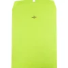 JAM Paper 10" x 13" Open End Catalog Colored Envelopes with Clasp Closure, Ultra Lime Green, 10/Pack (V0128186B)