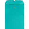 JAM Paper 9" x 12" Open End Catalog Colored Envelopes with Clasp Closure, Sea Blue Recycled, 10/Pack (900906997B)