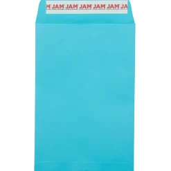 JAM Paper 6 x 9 Open End Envelopes, Pool Blue, 500 Pack (1644-102-500)