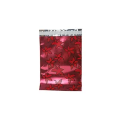 JAM Paper 9 x 12 Open End Foil Envelopes with Self-Adhesive Closure, Red Holly, 25/Pack (1333313)