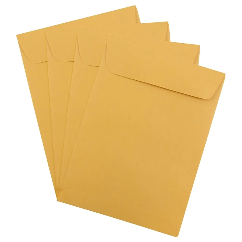 JAM Paper 5.5 x 7.5 Open End Kraft Catalog Envelopes, Brown Kraft Manila, 50/Pack (4101i)