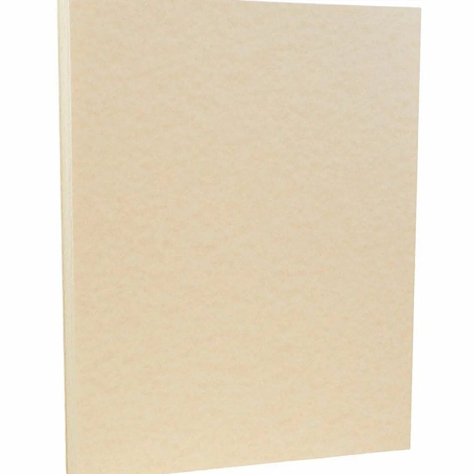 JAM PAPER 8.5" x 11" Parchment Cardstock, 65lb, Natural, 100/pack (171116G)