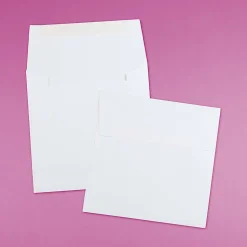 JAM Paper 5.5 x 5.5 Square Invitation Envelopes, White, 50/Pack (28415I)