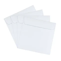 JAM Paper 6.5 x 6.5 Square Invitation Envelopes, White, 100/Pack (28417B)