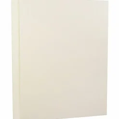 JAM PAPER 8.5" x 11" Strathmore Cardstock, 88lb, Natural White Linen, 100/pack (144010G)