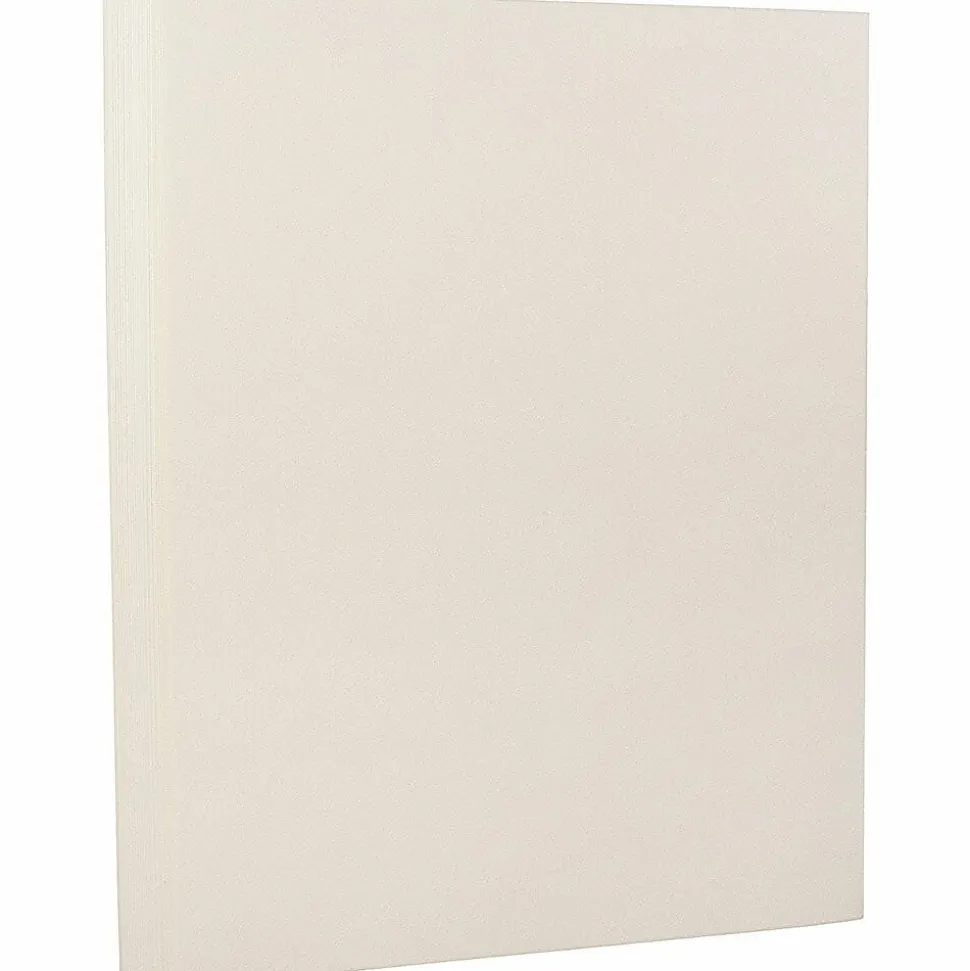 JAM PAPER 8.5" x 11" Strathmore Cardstock, 88lb, Natural White Wove, 100/pack (301115G)