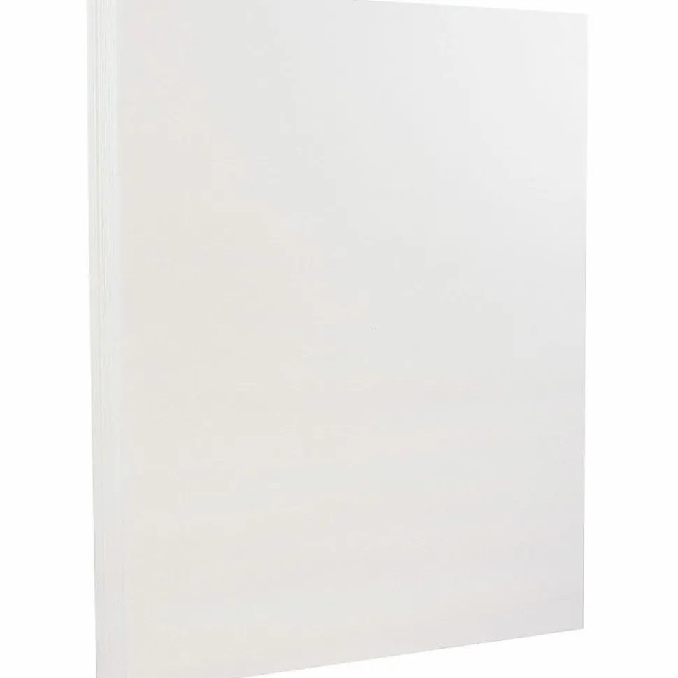 JAM PAPER 8.5" x 11" Strathmore Cardstock, 88lb, Bright White Wove, 100/pack (191267G)