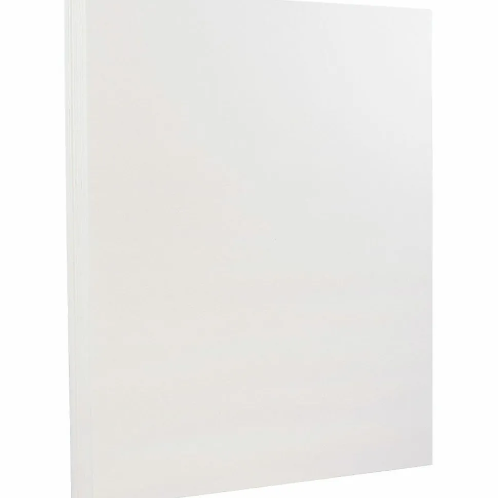 JAM PAPER 8.5" x 11" Strathmore Cardstock, 88lb, Bright White Linen, 100/pack (144000G)