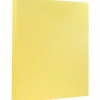 JAM PAPER 8.5" x 11" Vellum Bristol Cardstock, 67lb, Canary Yellow, 100/pack (169822G)