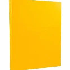 JAM PAPER 8.5" x 11" Vellum Bristol Cardstock, 67lb, Goldenrod, 100/pack (169825G)