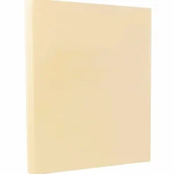 JAM PAPER 8.5" x 11" Vellum Bristol Cardstock, 67lb, Cream, 100/pack (169824G)