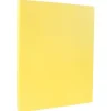 JAM PAPER 8.5" x 11" Vellum Bristol Cardstock, 110lb, Canary Yellow, 100/pack (816917020G)