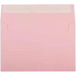 JAM PAPER A9 Colored Invitation Envelopes with Peel & Seal Closure, 5 3/4" x 8 3/4", Light Pink, 100/Pack