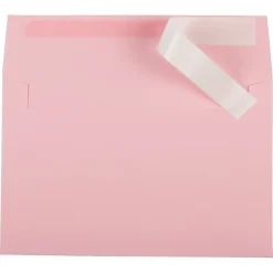JAM PAPER A9 Colored Invitation Envelopes with Peel & Seal Closure, 5 3/4" x 8 3/4", Light Pink, 100/Pack
